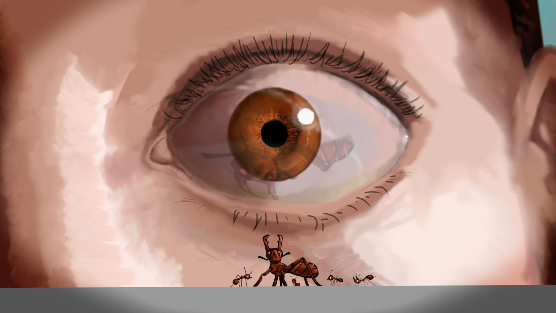 A giant Human Eye Painted by yours truly in photoshop